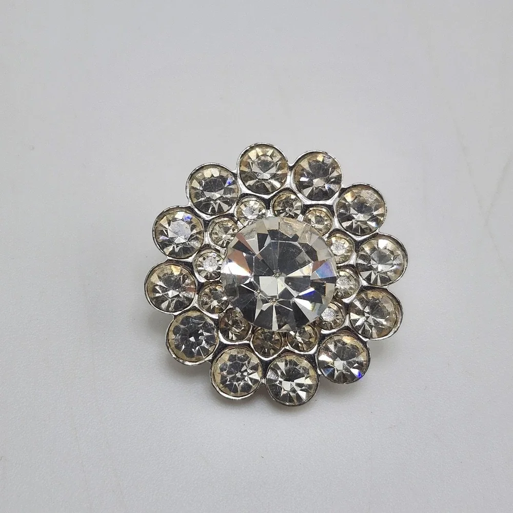 Vintage Clear Rhinestone‎ Brooch